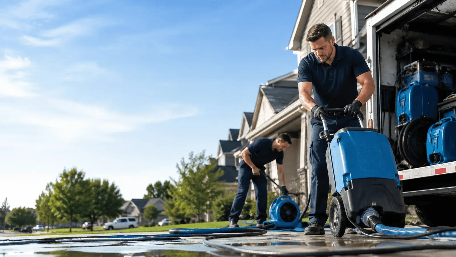 Dehumidification being performed in Dartmouth, MA